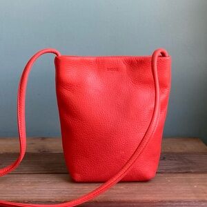 Baggu Soft Milled Full Grain Leather Crossbody Bag